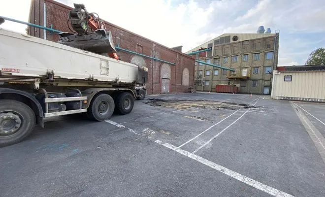 Travaux de terrassement pour construction, Dunkerque, TP4F